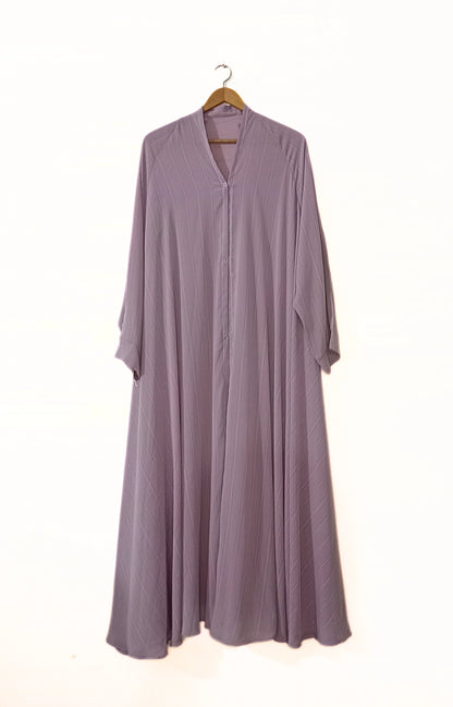 Tea pink Front Open Long Flair Zarri Abaya