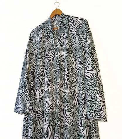 Savanna Storm Front Open Long Flair Abaya