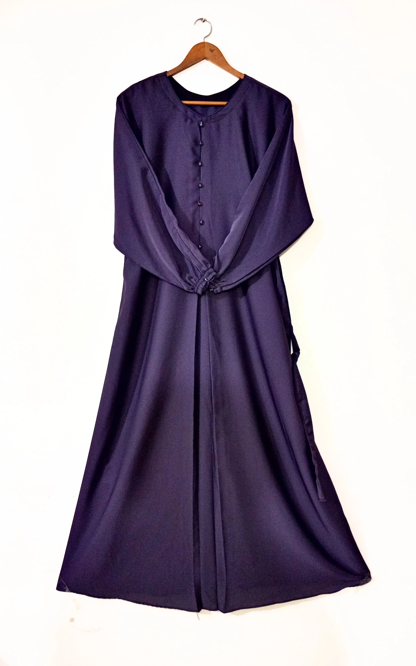 Eggplant Nidha Abaya With Belt