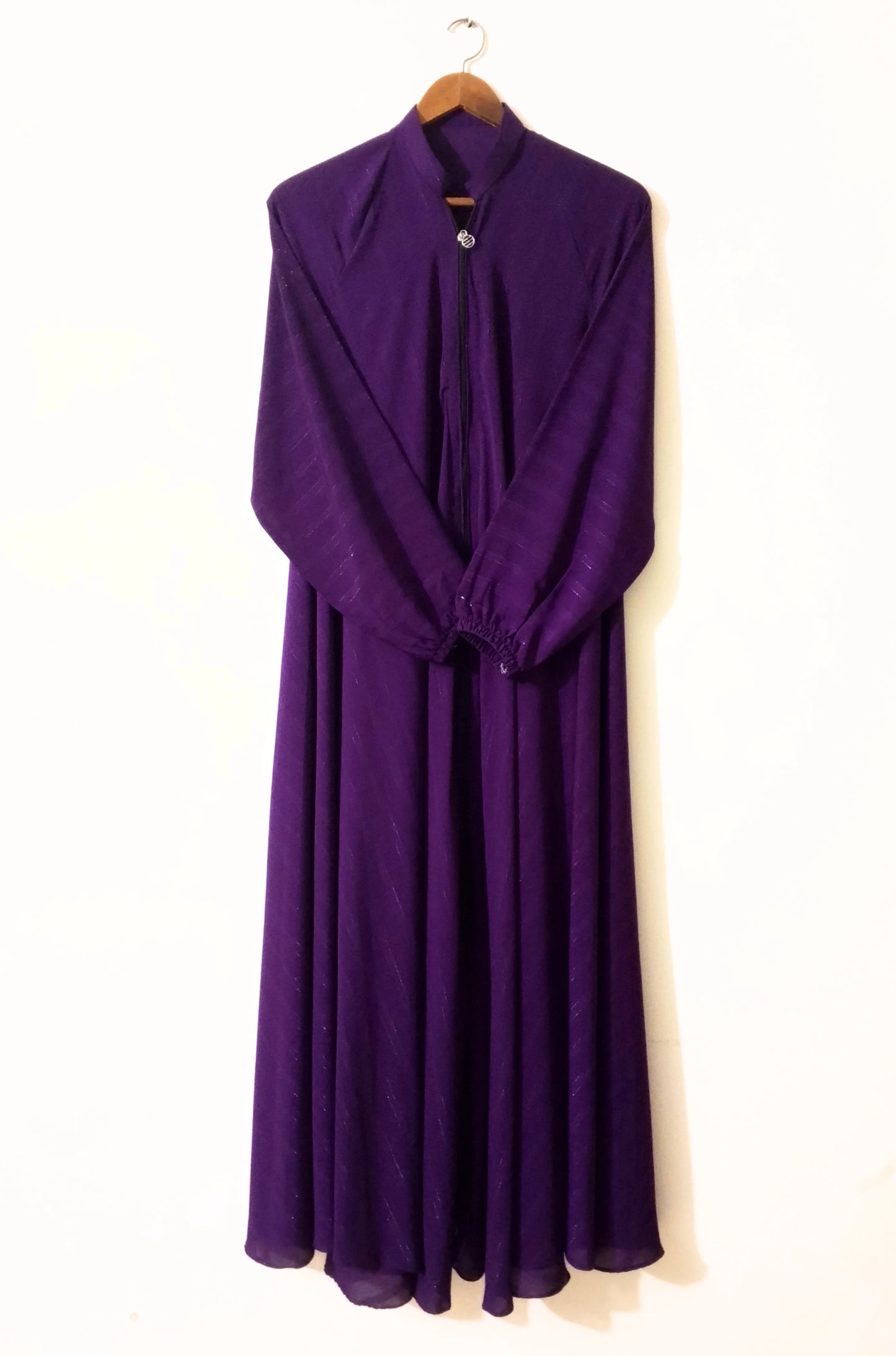 Purple Zarri Long Flare Abaya