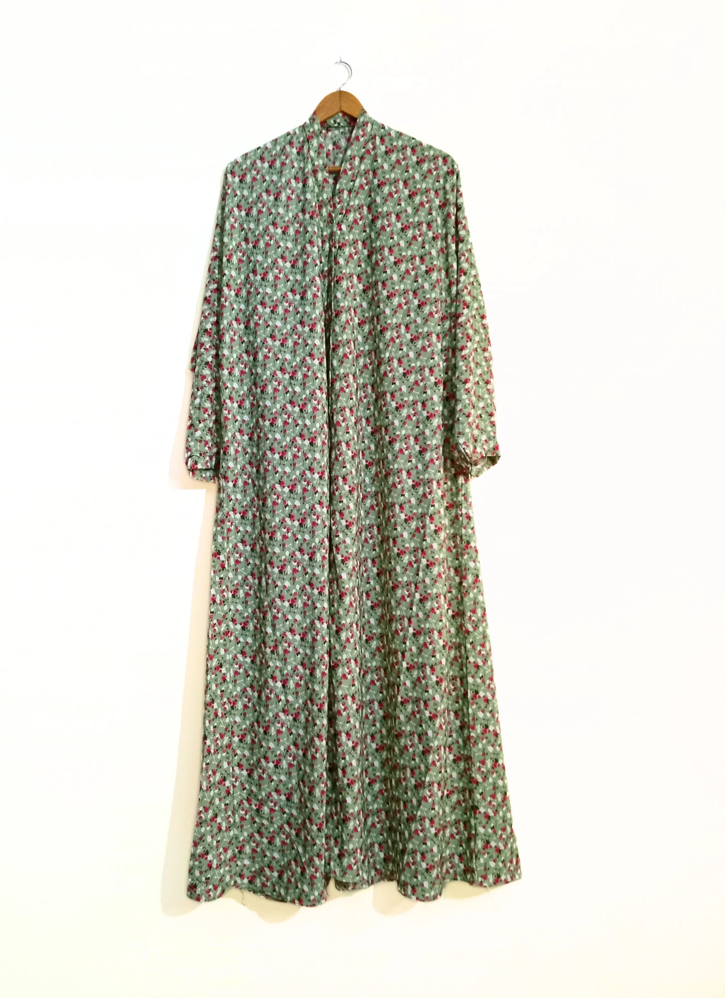 Mint Blossom Front Open Abaya