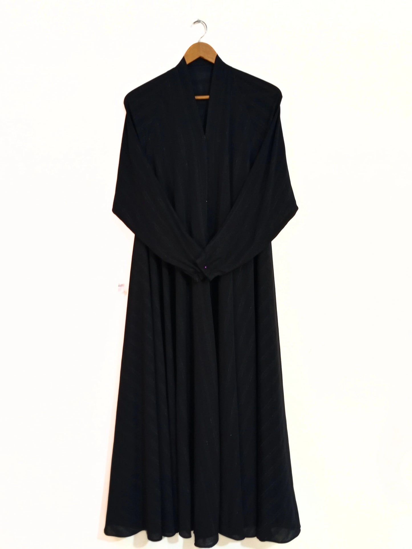 Front Open Black Zarri Abaya