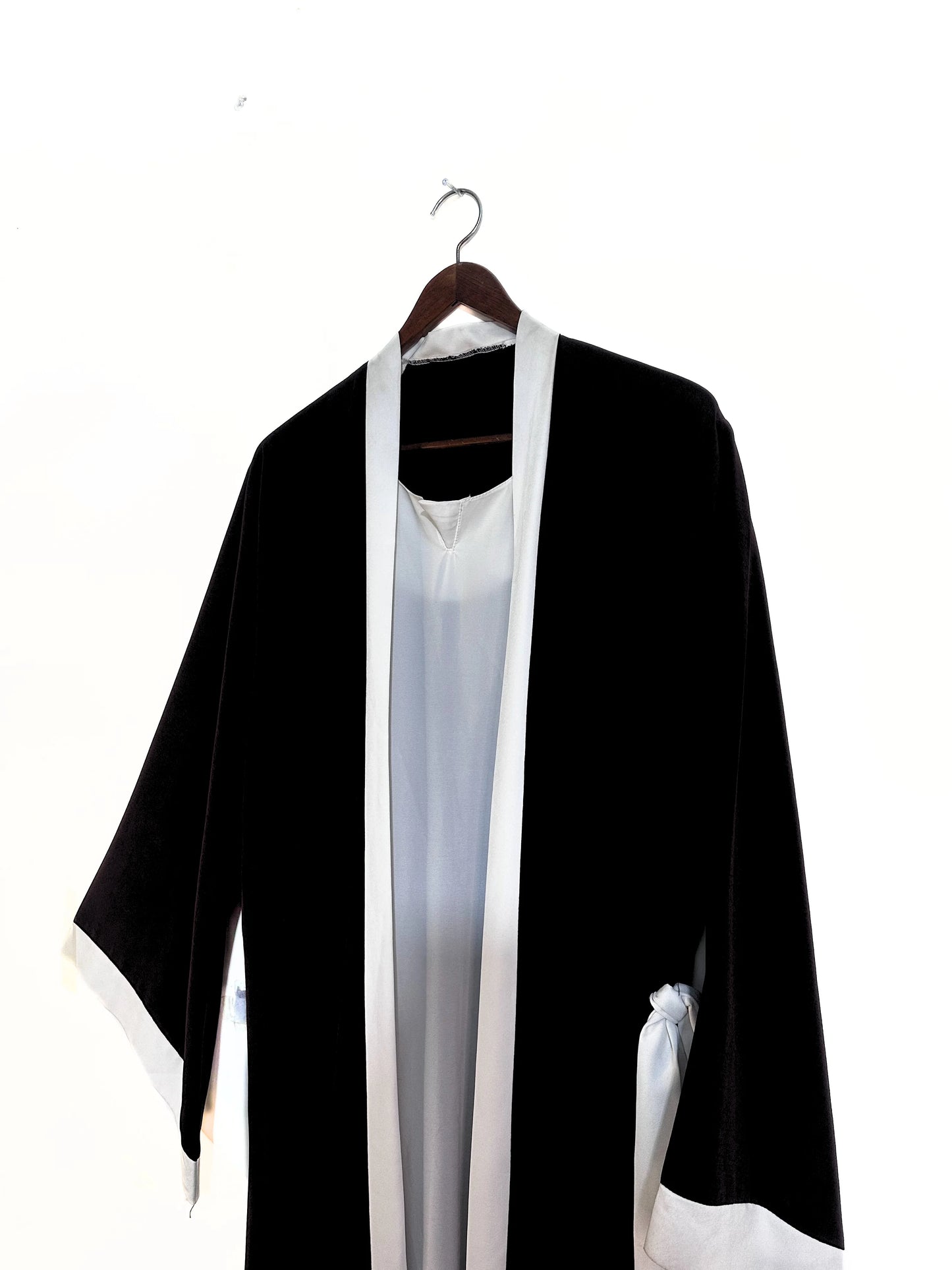 Gown Style Abaya With Attached Inner - Dark Brown