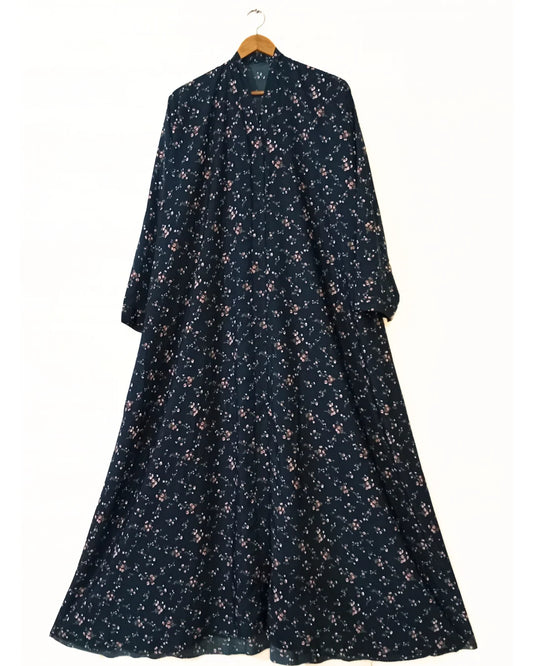Dusky Garden Front Open Abaya