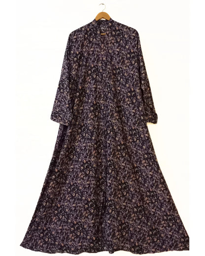 Night Flower Front Open Abaya