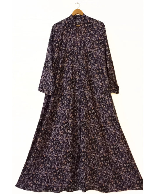 Night Flower Front Open Abaya