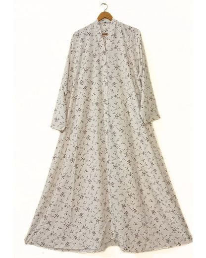 Cloud Flora Front Open Abaya