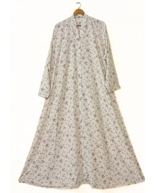 Cloud Flora Front Open Abaya