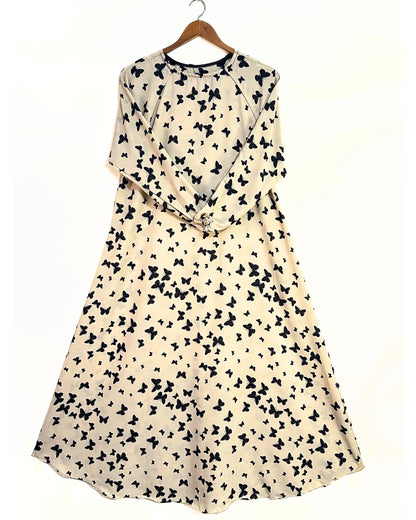 Ivory Butterfly Maxi Style Abaya