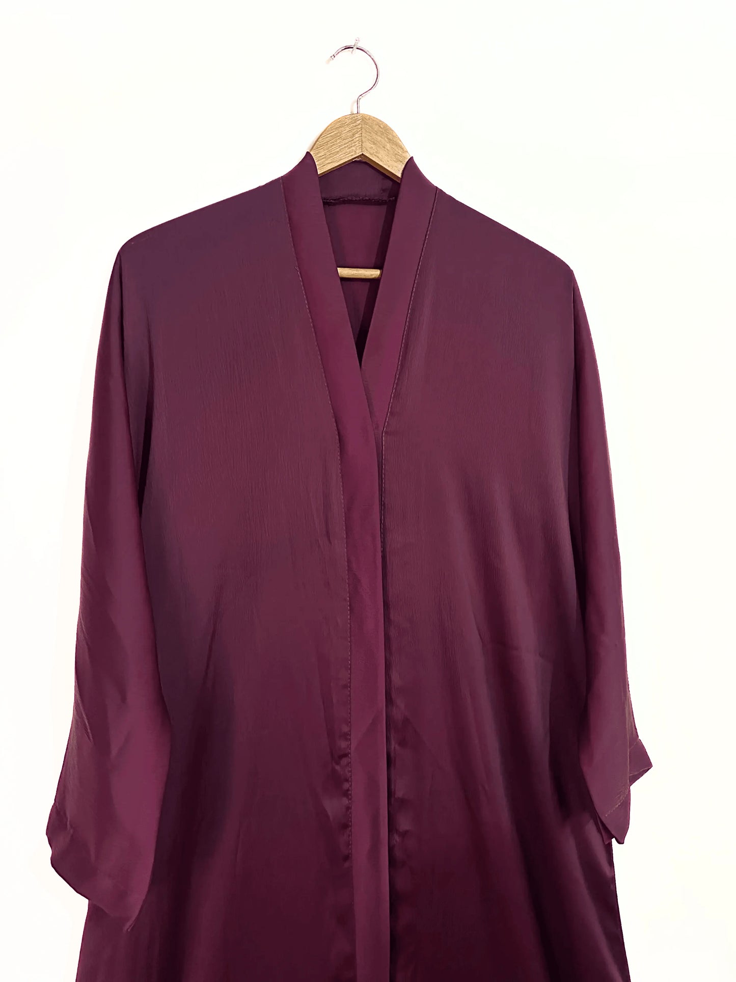 Maroon Front Open Abaya - Tik Tok Fabric