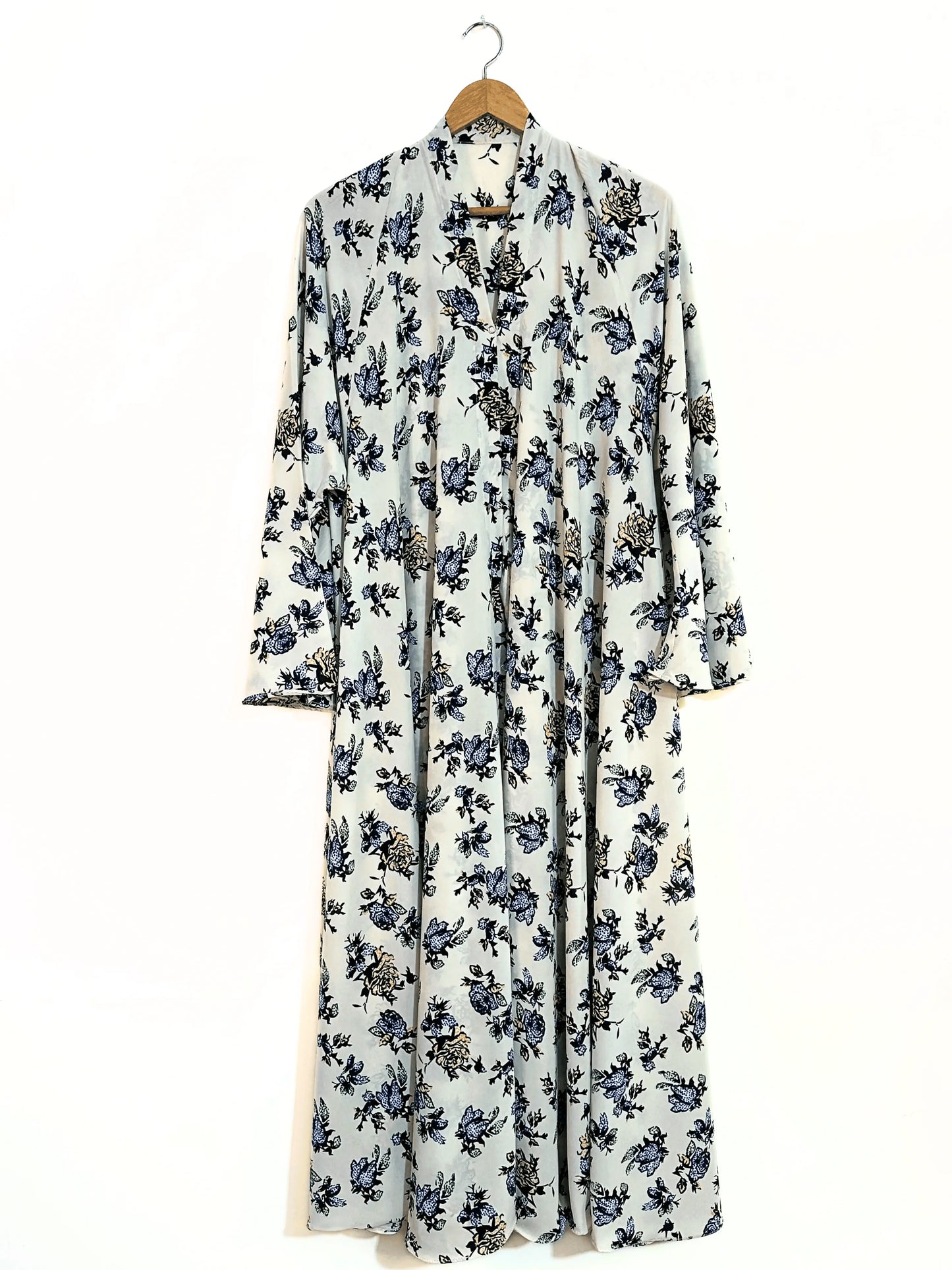 Floral Meadow Front Open Long Flare Abaya