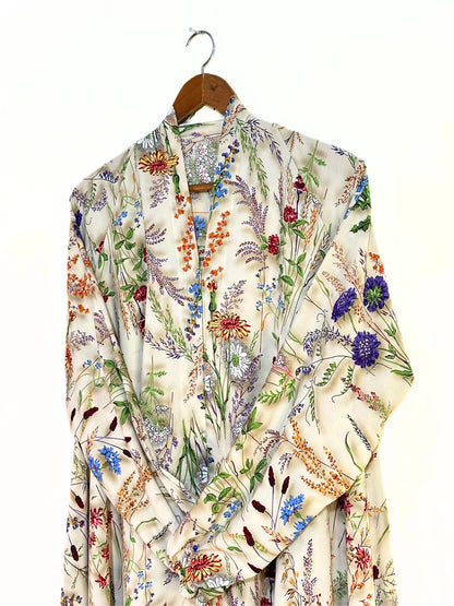 Wild Meadow Front Open Long Flair Abaya