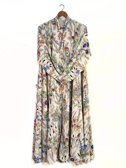 Wild Meadow Front Open Long Flair Abaya