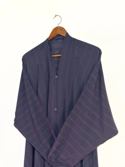 Grey Front Open Zarri Abaya