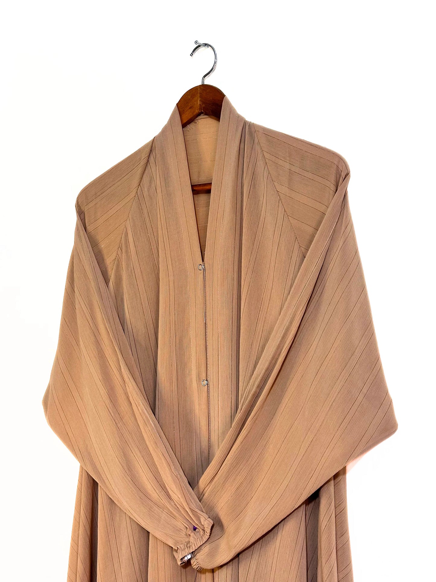 Front Open Zarri Abaya- Skin Colour