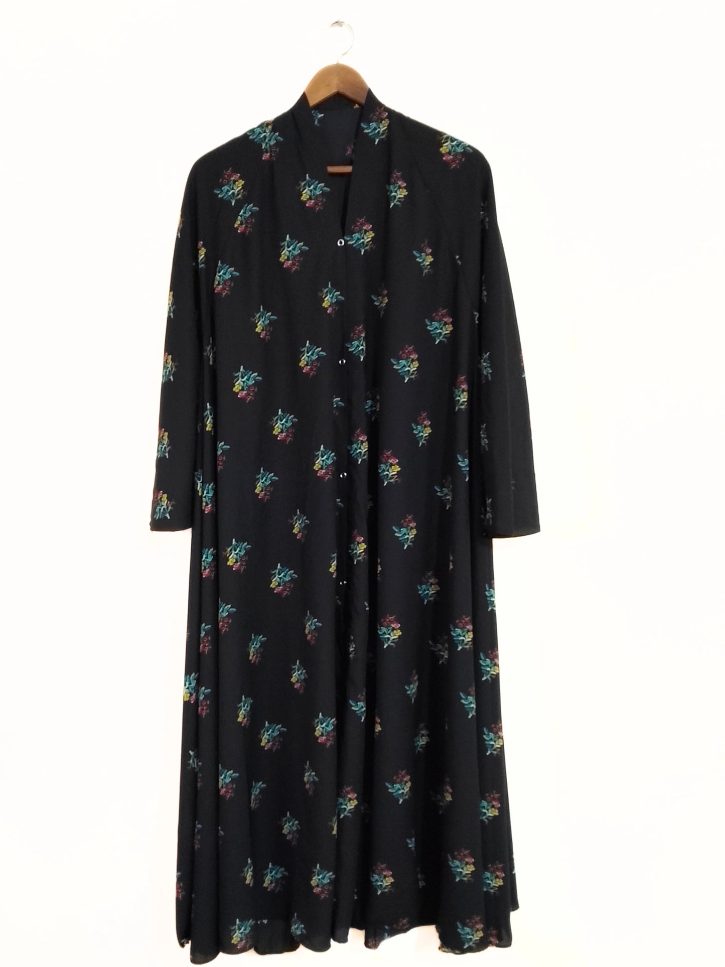 Evening Elegance Front Open Long Flair Abaya