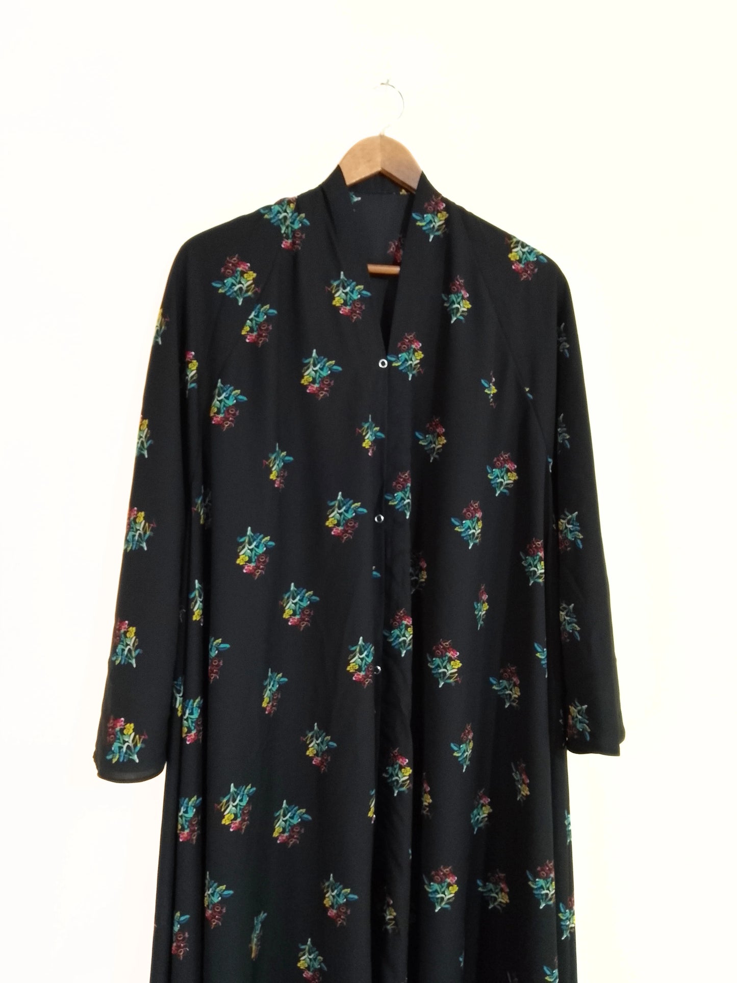 Evening Elegance Front Open Long Flair Abaya