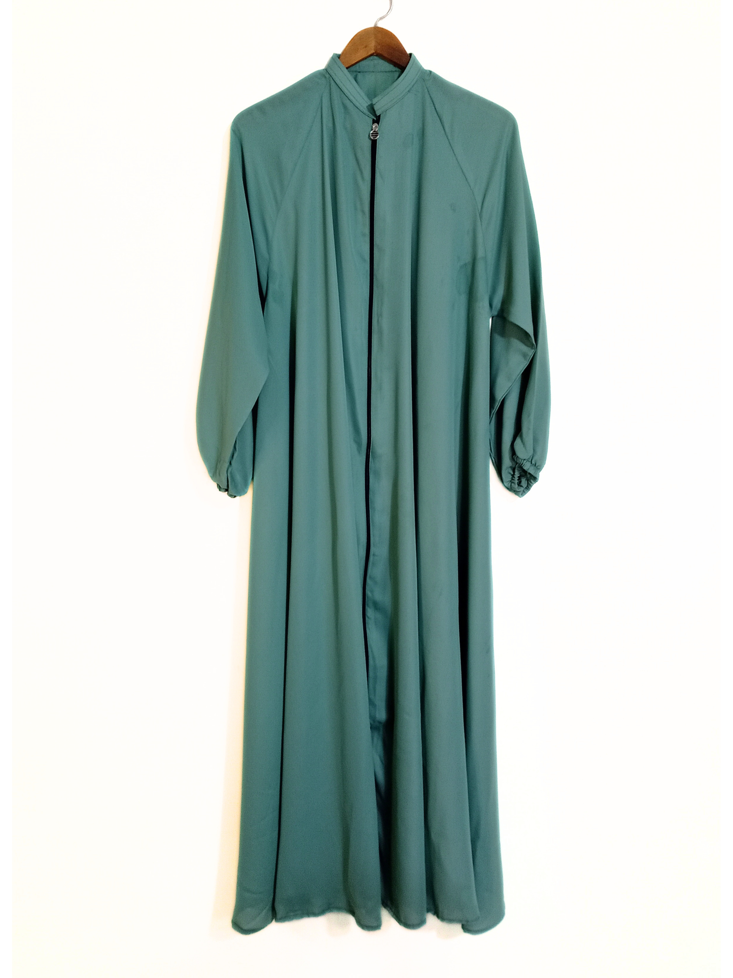 Zipper Style Abaya-Sea Green