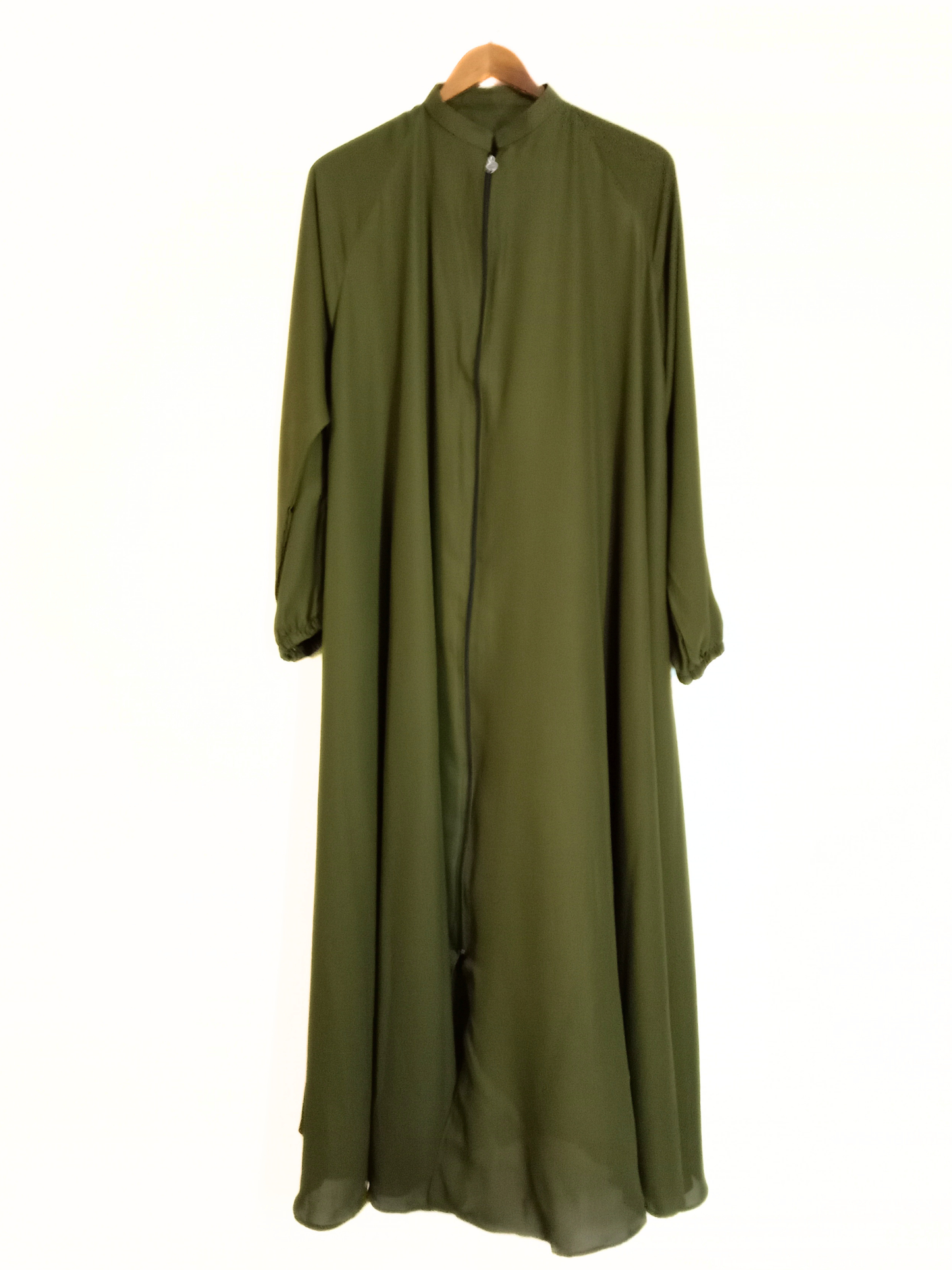Zipper Style Abaya-Mehendi Colour