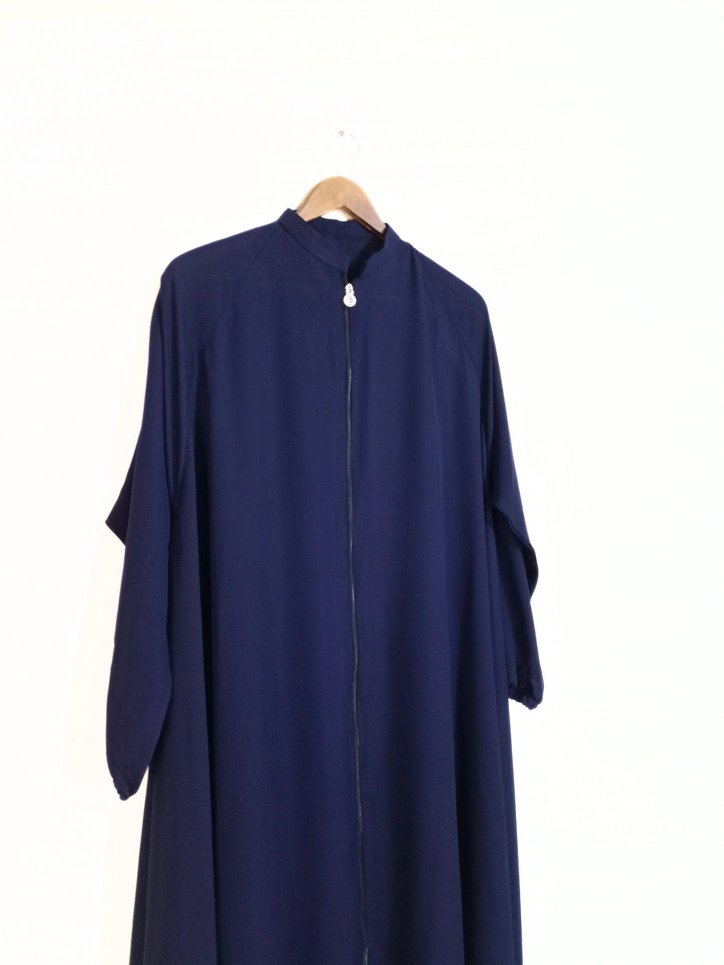 Zipper Style Abaya-Dark Blue
