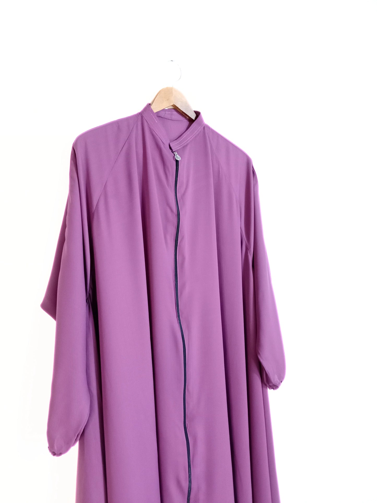 Zipper Style Abaya-Light Purple