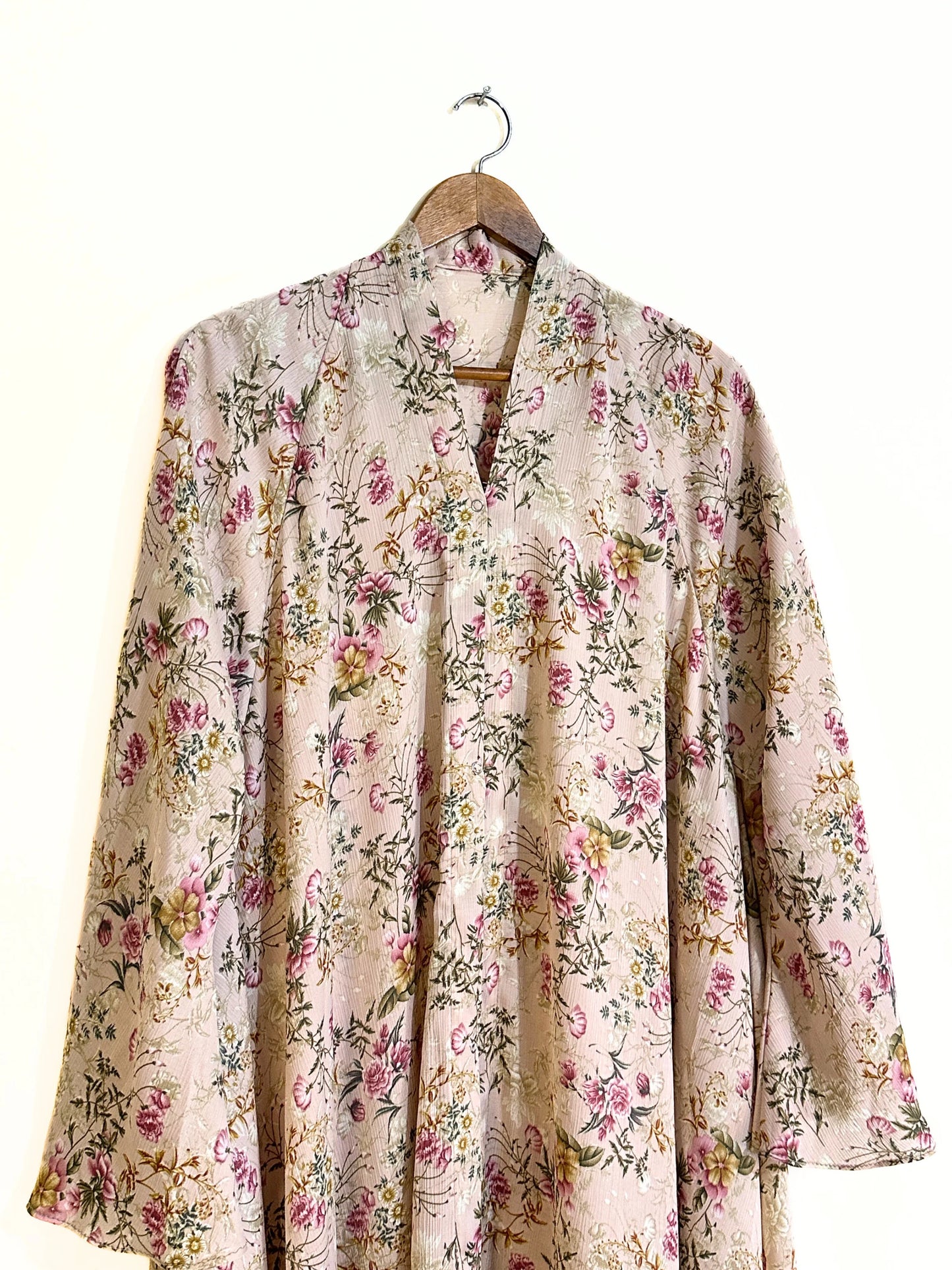 Vintage Grace Long Flair Crinkle Abaya