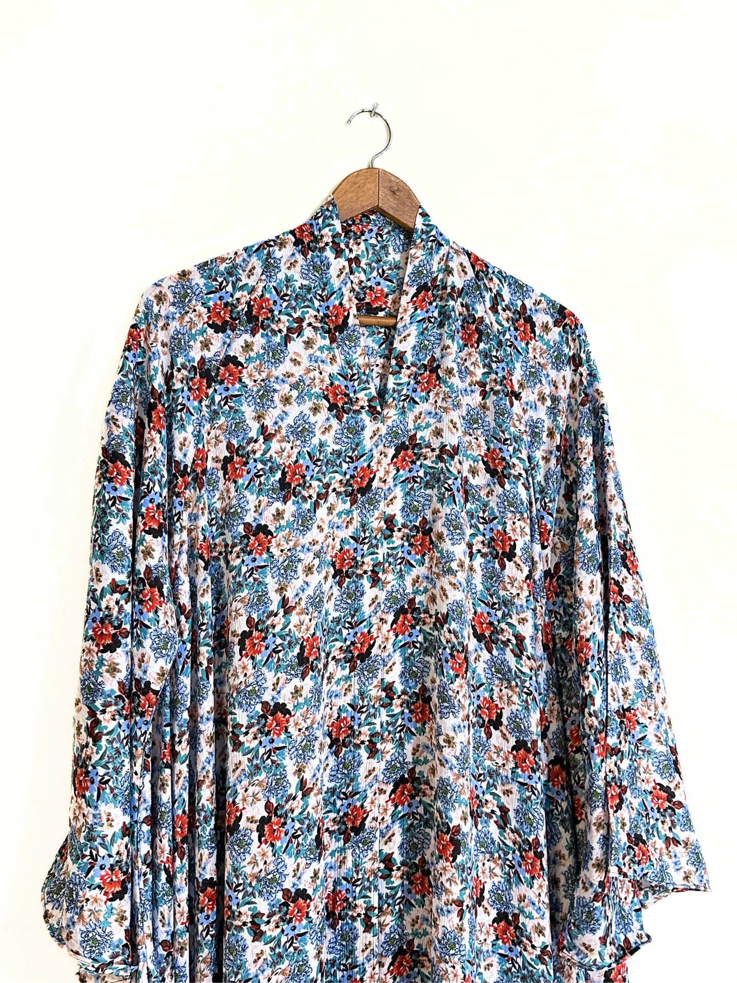 Blooming Sky Long Flair Crinkle Abaya