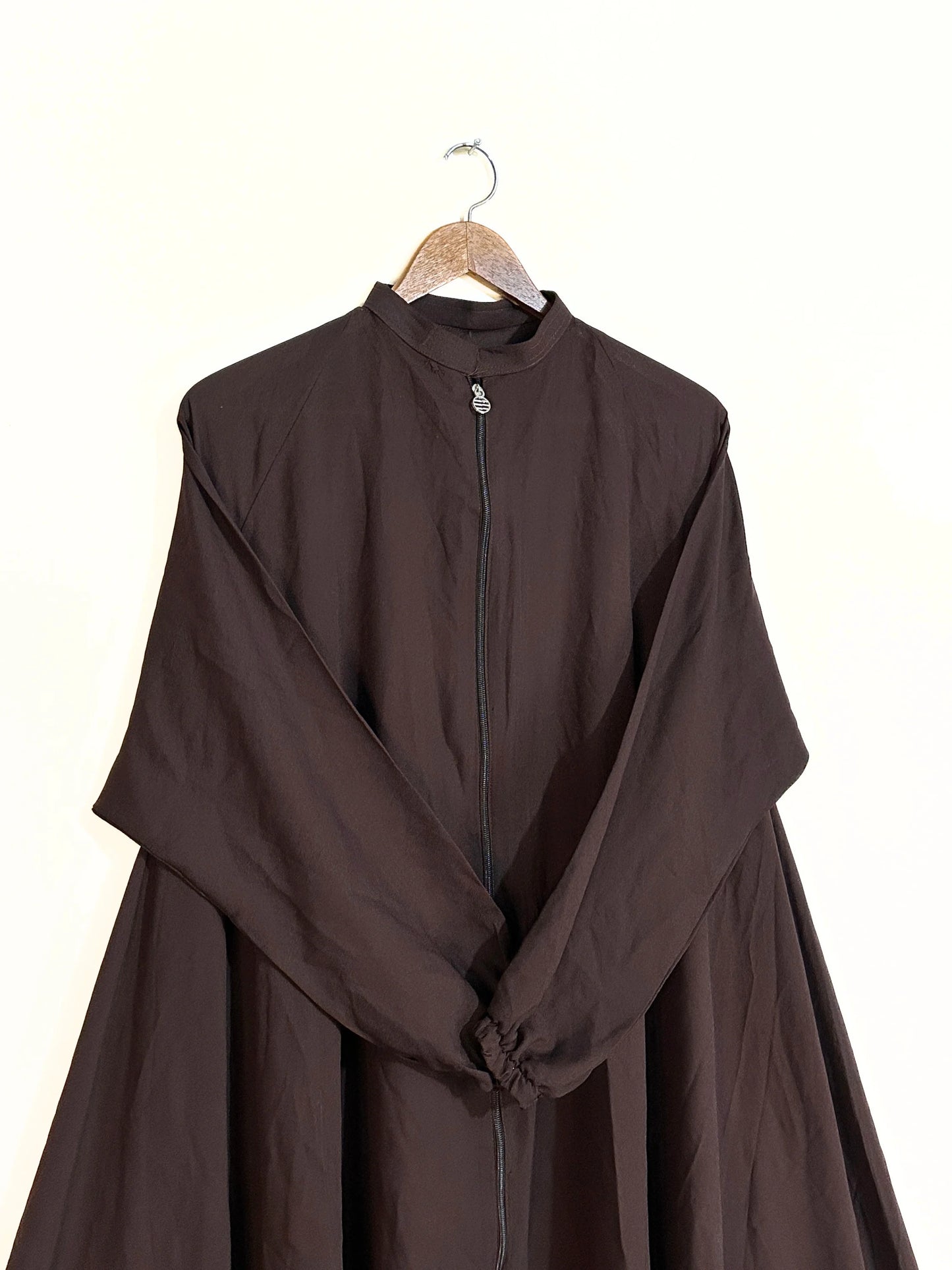 Zipper Style Abaya-Brown