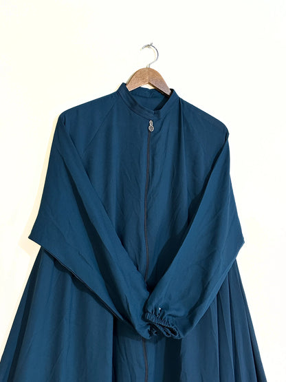 Zipper Style Abaya-Zinc