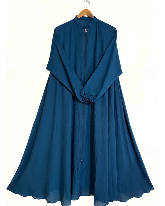 Zipper Style Abaya-Zinc