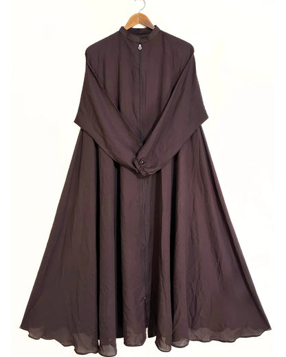 Zipper Style Abaya-Brown
