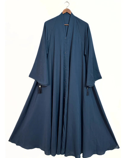 Zinc Front Open Long Flair Nidha Abaya