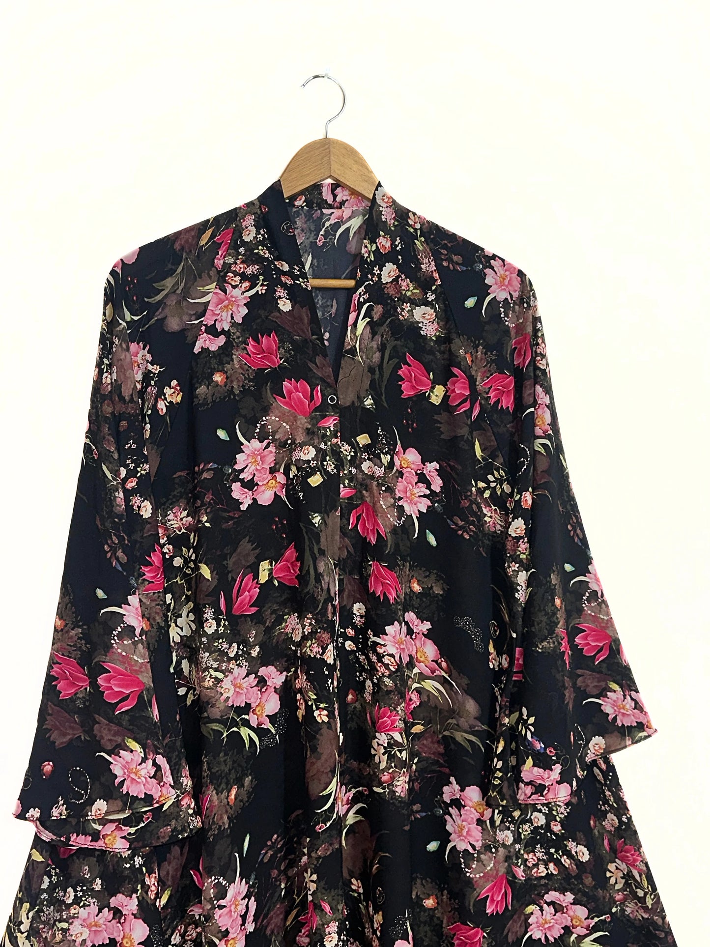 Roseveil Front Open Long Flair Abaya