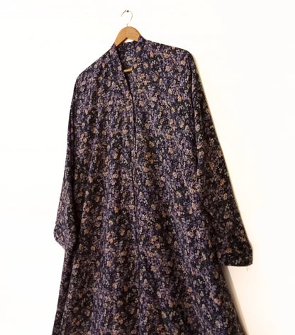 Night Flower Front Open Abaya