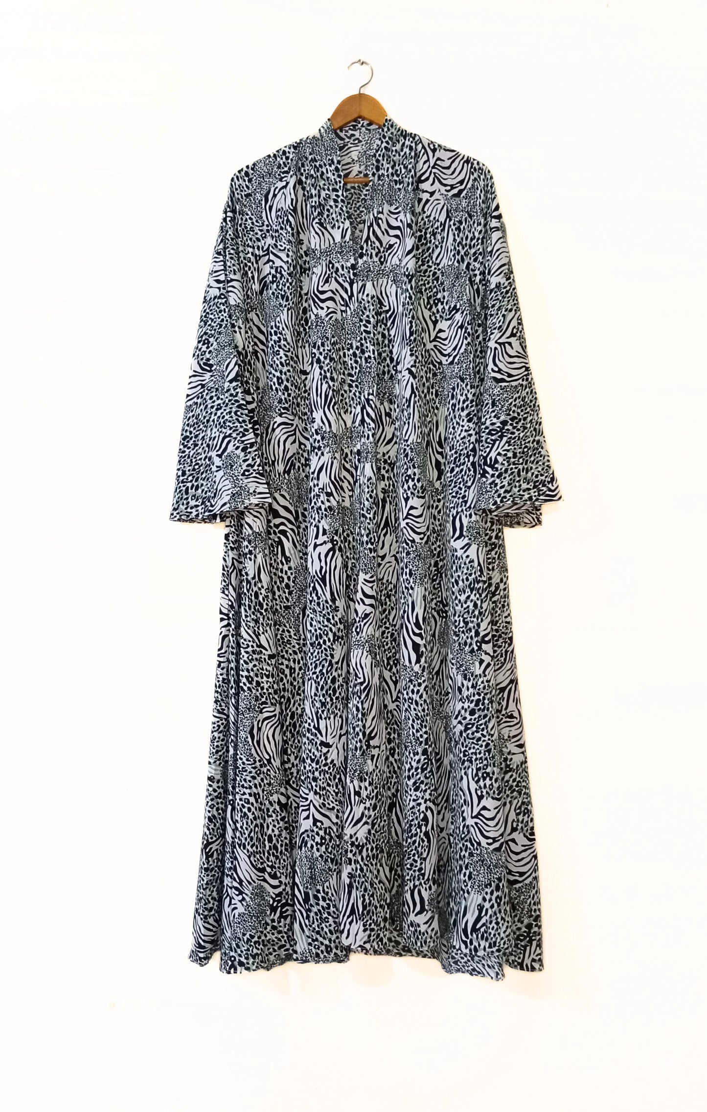 Savanna Storm Front Open Long Flair Abaya