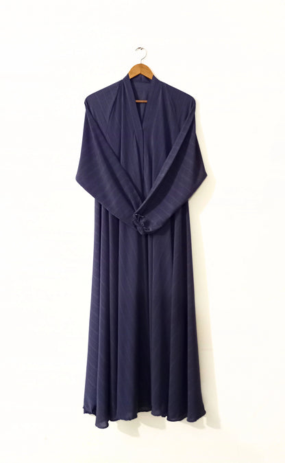 Front Open Grey Zarri Abaya