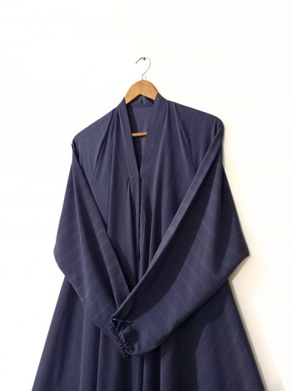 Front Open Grey Zarri Abaya
