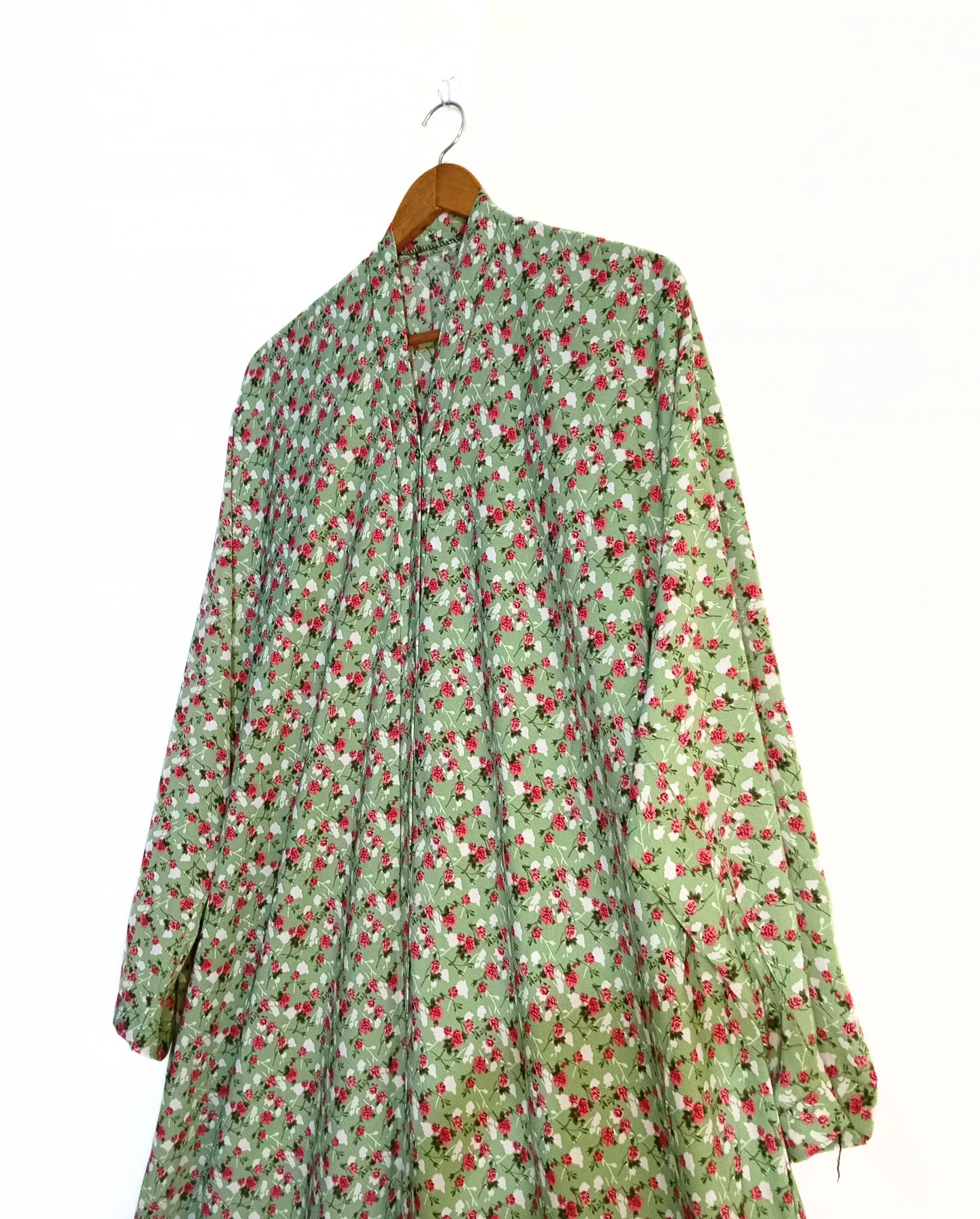 Mint Blossom Front Open Abaya