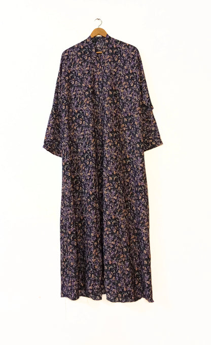 Night Flower Front Open Abaya
