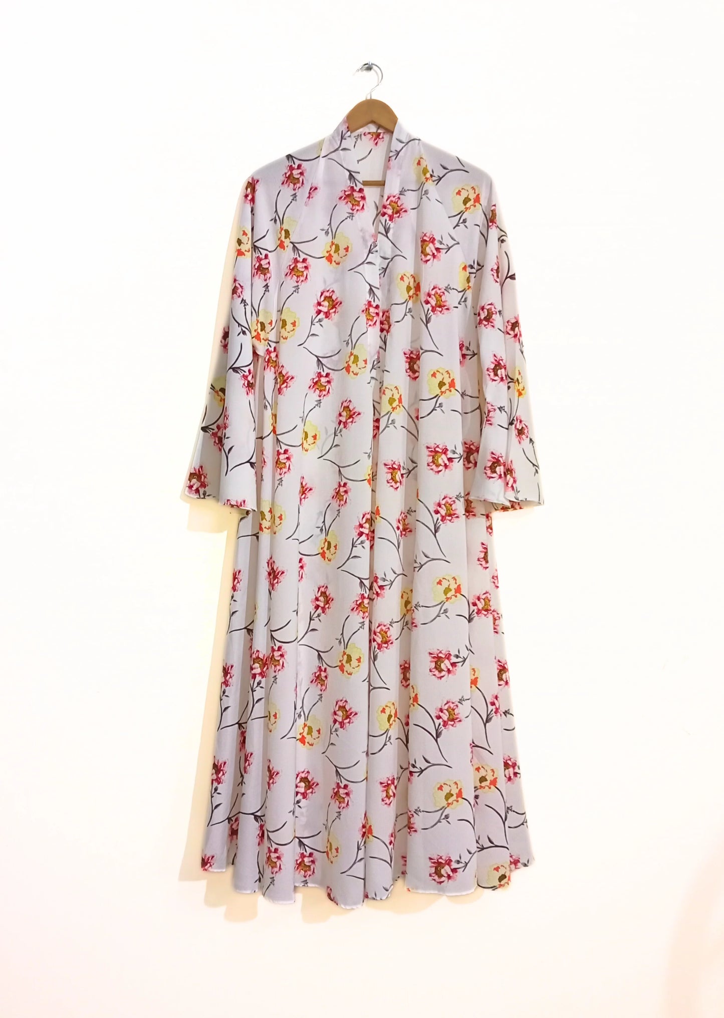 Sunlit Garden Front Open Long Flared Abaya