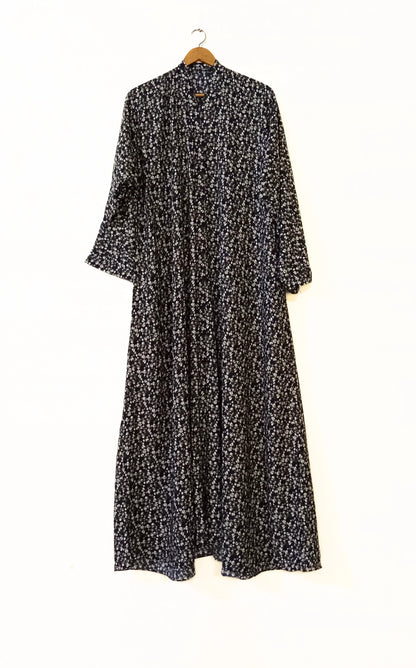 Inky Meadows Front Open Abaya