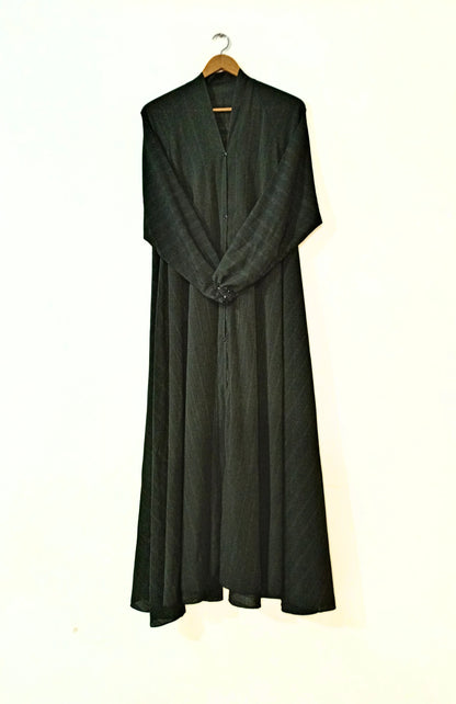 Mehendi Green Front Open Zarri Abaya