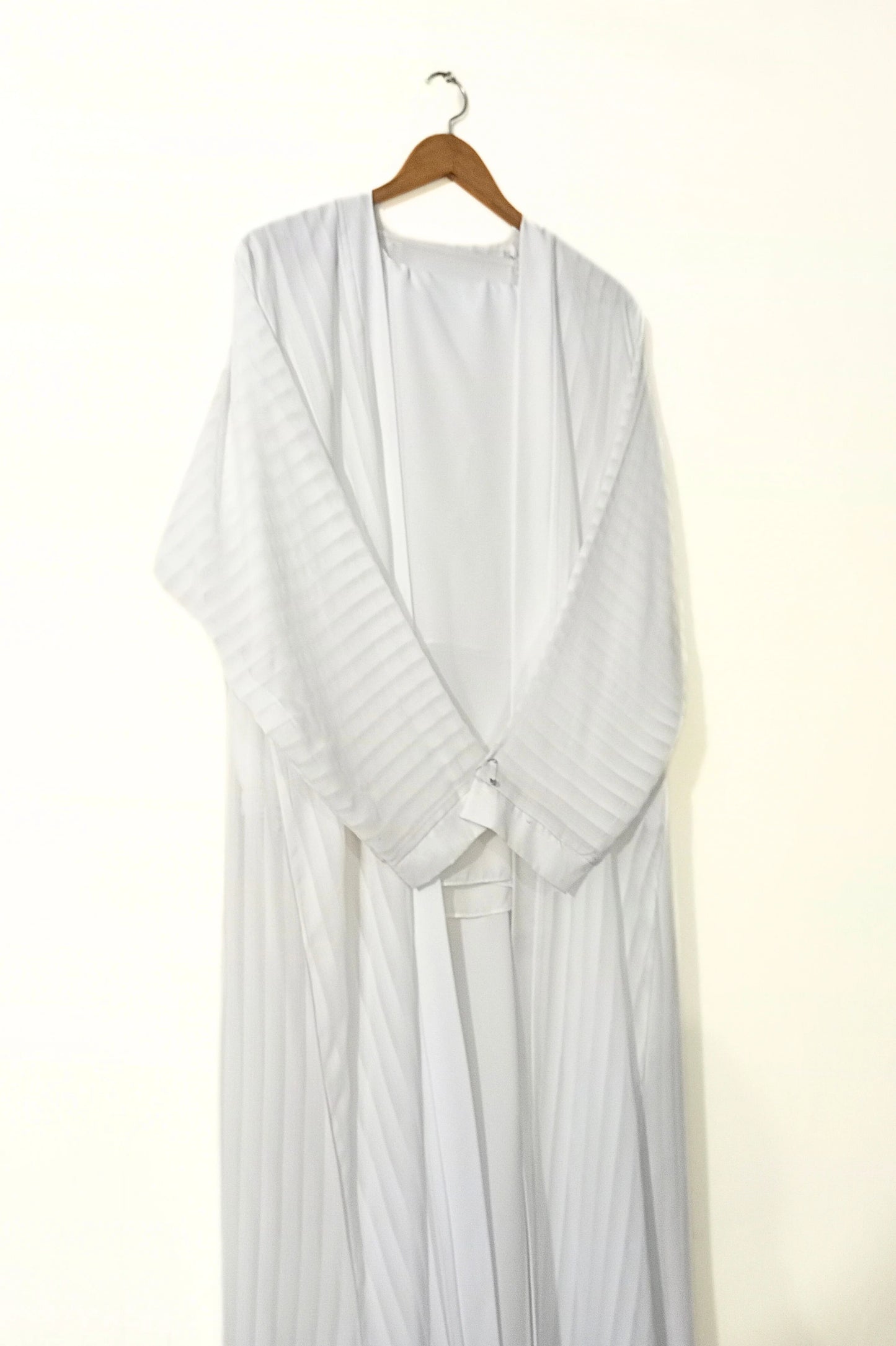 White Gown Style Abaya with Staller