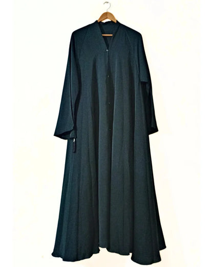 Emerald Green Nidha Front Open Long Flair Abaya