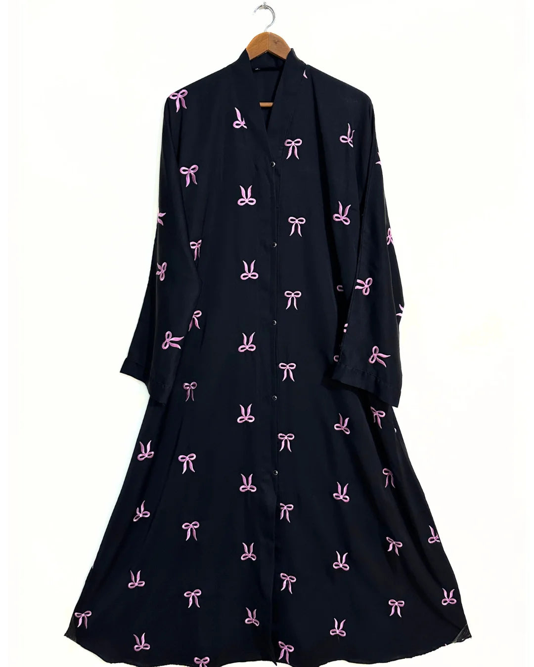 Bow Embroidered Nidha Abaya