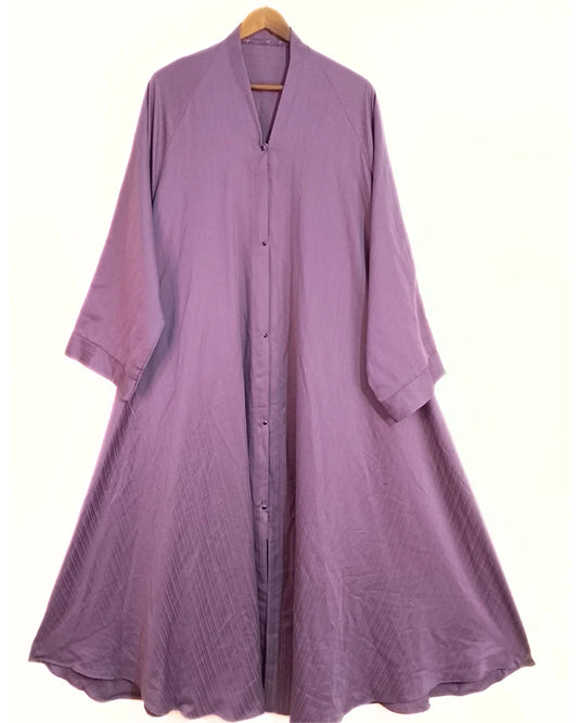 Nidha Crepe Fabric Front Open Long Flair Abaya
