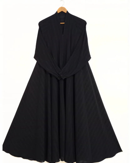 Front Open Black Zarri Abaya