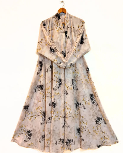Willow Bloom Front Open Long Flair Abaya