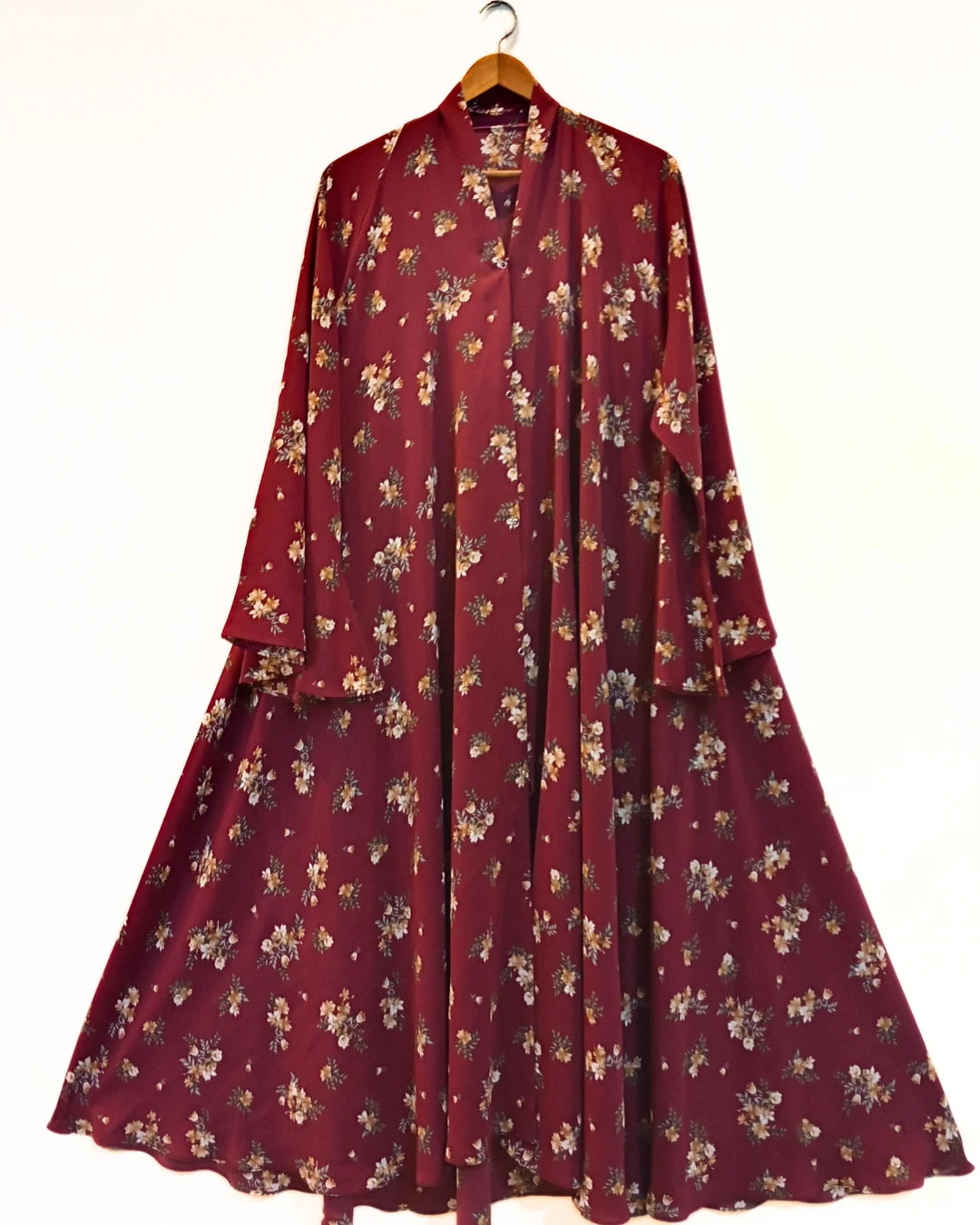 Ruby Meadow Front Open Long Flair Abaya