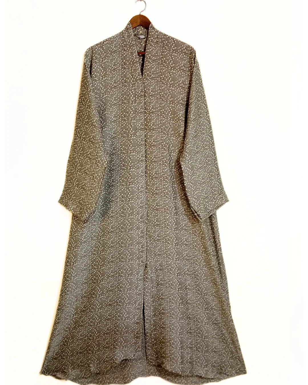 Dessert Print Front Open Crinkle Abaya